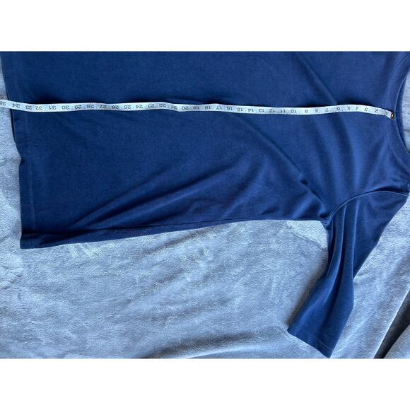 LL Bean Blue velvet Feel dress size M - Picture 5 of 7